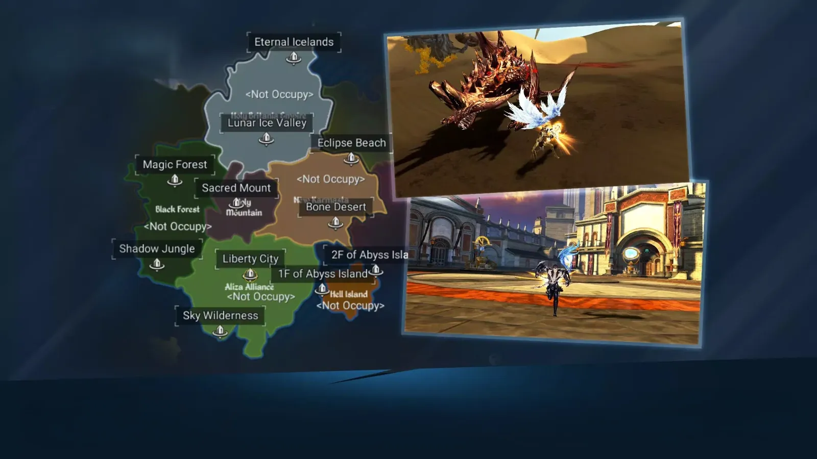 Sword and Magic open world map